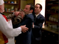 Mr. Laidlaw wants to leave through the back in a hurry and I haven’t time because Cramer wants in. Show him out -- quick.