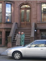 Tina & Peter visiting the landmark NYC brownstone