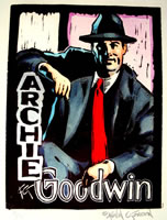 Woodcut of Archie by Kevin I. Gordon, noted portraitist (used with permission)
