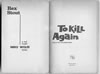 The Rubber Band: To Kill Again--Title Page