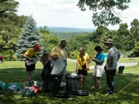 High Meadow Grounds with Picnickers