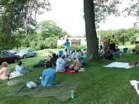 High Meadow Grounds with Picnickers