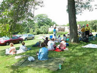 High Meadow Grounds with Picnickers
