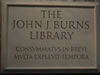 John Burns Library Plaque