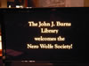 Library Welcome Sign
