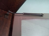 door built by Stout with original hardware