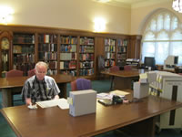 Burns Library with research boxes