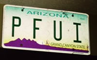 Susan Adamson's AND ANOTHER PFUI License Plate
