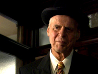 George Plimpton as Nathaniel Parker in MURDER IS CORNY