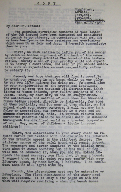 Letter from Shetland Pony Breeders